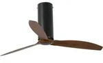 Energiespar Deckenventilator Tube Schwarz / Walnuss