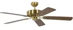Deckenventilator Potkuri Messing seidenmatt / Eiche