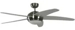 Deckenventilator Melton Nickel / Wei&szlig; mit Licht