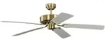 Deckenventilator Potkuri Messing antik / Wei&szlig;
