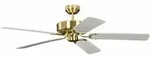 Deckenventilator Potkuri Messing seidenmatt / Wei&szlig;