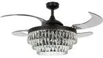 Deckenventilator Fanaway Veil Schwarz mit Licht