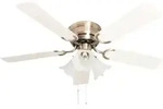 Deckenventilator Kisa Deluxe MA Wei&szlig; / Ahorn mit Licht