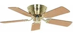Deckenventilator Classic Flat III Messing geb&uuml;rstet 103