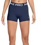 Nike Damen Pro Dri-Fit 365 Mid-Rise 3-Inch Shorts blau