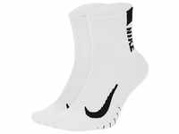 Nike Unisex Multiplier Running Ankle Socks (2 Paar) weiß