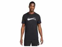 Nike Herren Dri-Fit Swoosh Training T-Shirt schwarz