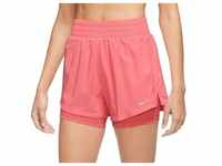 Nike Damen Dri-Fit One High-Waisted 3" 2-in-1 Shorts rot