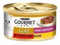 GOURMET Gold Feine Komposition 12x85g Rind & Huhn