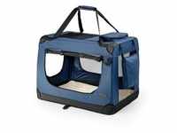 Lionto Hundetransportbox - faltbar - blau M
