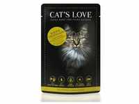 CAT'S LOVE Adult 12x85g Mix Kalb & Truthahn mit Katzenminze & Leinöl