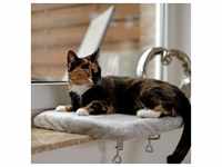 Lionto Katzenliege für Fensterbank hellgrau