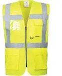 PORTWEST&reg; Warnweste Executive BERLIN, Kl. 2, gelb S476 , 1 St&uuml;ck, Gr&ouml;&szlig;e: S