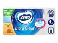 Zewa Ultra Clean Toilettenpapier, 4-lagig mit Strohanteil 830511 , 1 Packung = 8