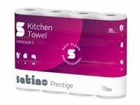 Satino Prestige Küchenrolle, hochweiß, 3-lagig 175880 , 1 Packung = 4 Rollen à 64