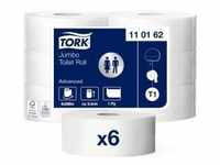 Tork Jumbo Toilettenpapier T1 Advanced, 1-lagig, weiß 110162 , 1 Paket = 6...