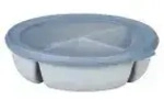 Mepal Bento Cirqula Bowl, mit 3 F&auml;chern, rund 106219015700 , Farbe: nordic blue