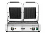 HENDI Kontaktgrill, Doppelversion 263709 , Ma&szlig;e: (B x T x H) 370 x 570 x 210 mm