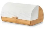 Zeller Bamboo/ Metall Brotkasten 25366 , Ma&szlig;e: 39 x 27 x 19 cm, wei&szlig;
