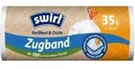 Swirl&reg; M&uuml;llbeutel rei&szlig;fest, mit Zugband, 35 Liter 4008871219060 , 1 Rolle = 11