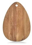 Zeller Schneidebrett aus echtem Akazienholz, Tropfenform, ge&ouml;lt 25519 , Ma&szlig;e (L x B