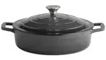 APS Gusseisen Br&auml;ter mit Deckel 5 STARS, 3 Liter 88305 , &Oslash; 28 cm, anthrazit