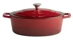 APS Gusseisen Br&auml;ter mit Deckel 5 STARS, 5 Liter 88308 , 33 x 25 cm, rot