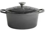 APS Kochtopf mit Deckel 5 STARS, 4 Liter 88303 , &Oslash; 25 cm, anthrazit