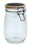 Zeller Vorratsglas mit B&uuml;gelverschluss, Kiefer 19494 , Ma&szlig;e (L x B x H): 110...