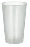 Papstar Mehrweg Trinkbecher unzerbrechlich, transluzent, PP 16147 , 1 Packung =...