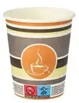 Papstar Pappbecher, To Go, 0,2 l, &Oslash; 8 cm, 9,2 cm 90128 , 1 Packung = 50 St&uuml;ck