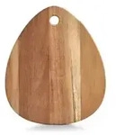 Zeller Schneidebrett aus echtem Akazienholz, Tropfenform, ge&ouml;lt 25518 , Ma&szlig;e...