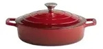 APS Gusseisen Br&auml;ter mit Deckel 5 STARS, 3 Liter 88304 , &Oslash; 28 cm, rot