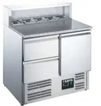 SARO Pizzatisch EPS 900 1/2, 1 T&uuml;r + 2 Schubladen 465-1045 , Ma&szlig;e (L x B x...