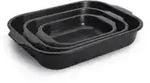 WOLL Roast-it Bratreine, Auflaufform, PFAS-frei, schwarz WB-SET004 , Set: 1x 23 x 18