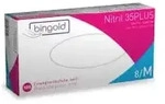 BINGOLD Nitril 35PLUS Einweghandschuhe, wei&szlig; 634302 , 1 Packung = 100 St&uuml;ck,