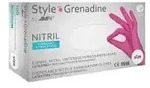 Style Grenadine Nitrilhandschuhe, puderfrei, magenta 01182-XS , 1 Packung = 100
