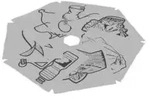 VAR Piktogramm-Aufklebersatz 1951 , 1 Set = 7 St&uuml;ck