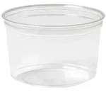 DUNI BioPak Crystal Deli Men&uuml;box ungeteilt, transparent 177067 , 1 Karton = 10...