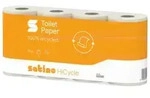 Satino HiCycle Toilettenpapier Kleinrolle, 2-lagig, wei&szlig;, MT1 067910 , 1 Paket = 6