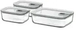 Mepal EasyClip Glas Frischedose, 3-teilig 2 x 700 ml + 1 x 1,5 l 106186294700 , 1 Set