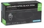 ARNOMED Nitril Midnight Black Einmalhandschuh, puderfrei, schwarz 399-M , 1 Packung =