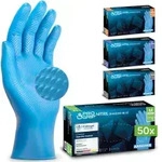 PROGRIP Nitril Diamond Blue Einmalhandschuhe, puderfrei, blau 363-M , 1 Packung...