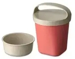 Koziol Snackbox BUDDY mit Einsatz inkl. Deckel, 500 ml 7241704 , Farbe: koralle
