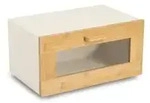 Zeller Brotkasten, aus Metall und Bambus, wei&szlig; 25399 , Ma&szlig;e (L x B x H): 36 x...