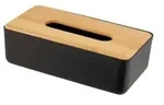 WENKO Kosmetikt&uuml;cher Box Rotello, Deckel aus Bambus 25319100 , Farbe: schwarz