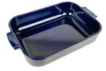 Peugeot Auflaufform APPOLIA Keramik rechteckig, 36 x 22 x 6,8 cm 61203 , Farbe: blau