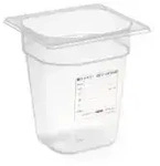 HENDI Gastronormbeh&auml;lter Kunststoff 1/6, PP, transparent 880463 ,...