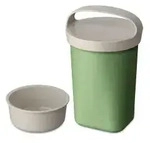 Koziol Snackbox BUDDY mit Einsatz inkl. Deckel, 700 ml 7242703 , Farbe: gr&uuml;n