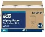 Tork Papierwischt&uuml;cher, 1-lagig, wei&szlig;, M2 130034 , 1 Karton = 6 Rollen &agrave; 471 Blatt